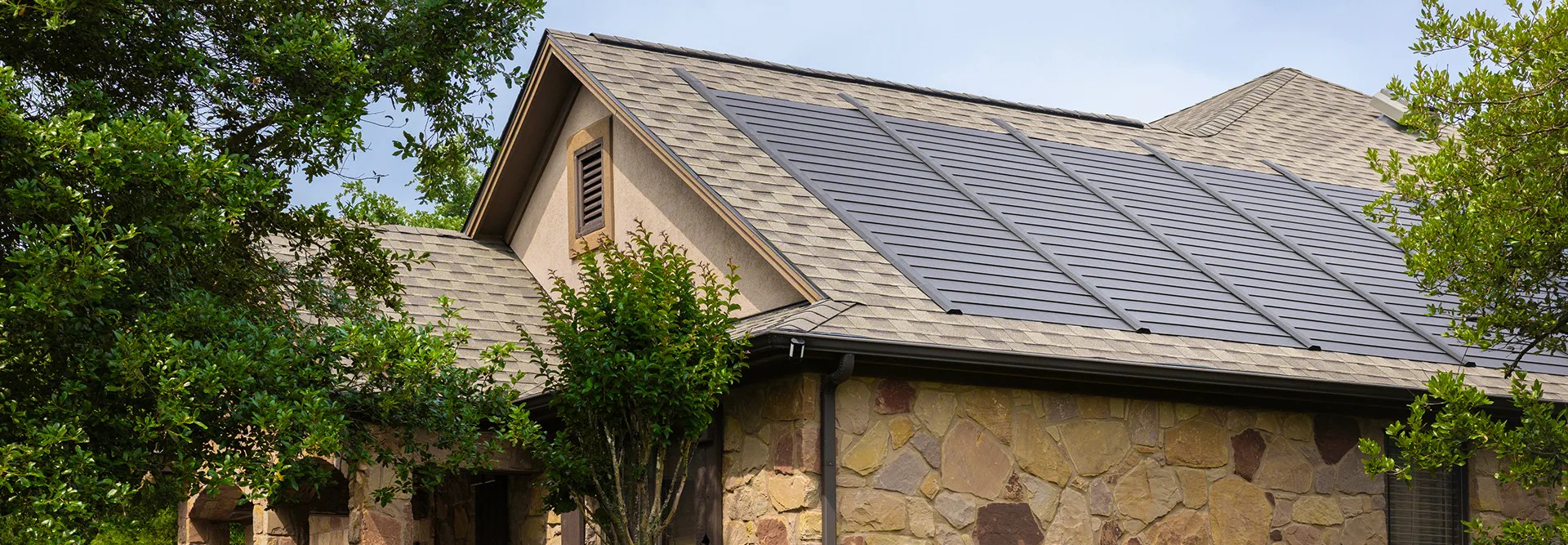 GAF Timberline Solar shingles installed on a residential home