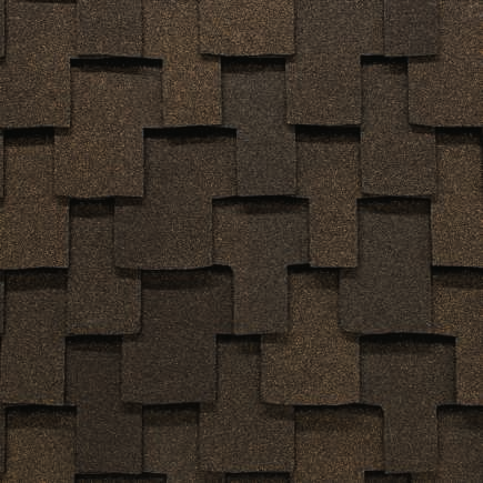 GAF Forest Brown shingle color swatch