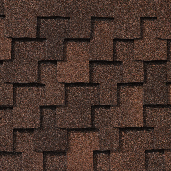 GAF Mesa Brown shingle color swatch