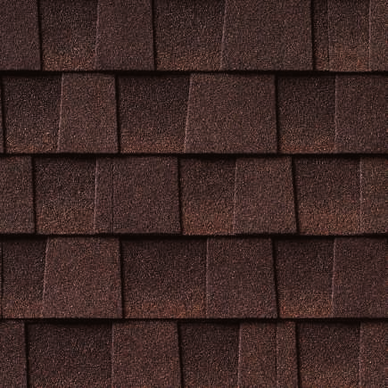 GAF Aged Chestnut shingle color swatch